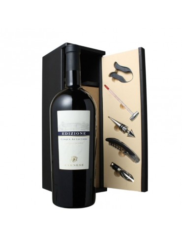 Cantina Fantini Edizione "Cinque Autoctoni 23 Black Box avec accessoires "Vino da Tavola  150cl